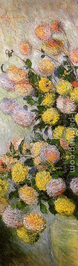 Claude Oscar Monet : Vase of Dahlias